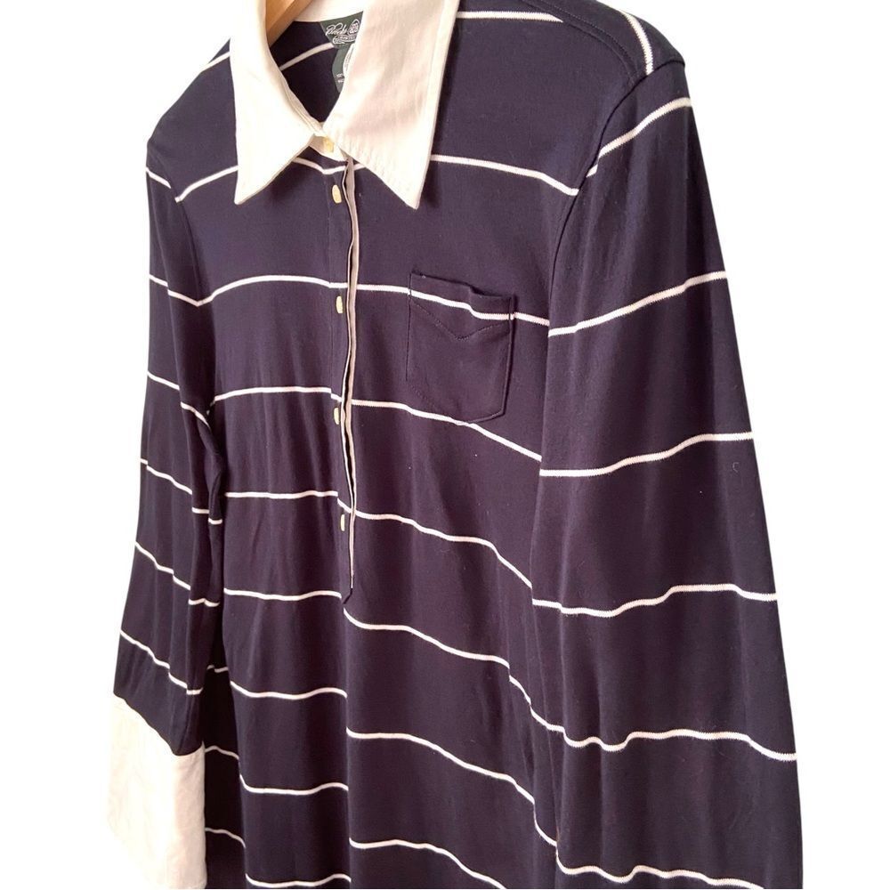 Brooks Brothers Elegant Black and White Striped Dress in Size Large - Picture 6 of 9